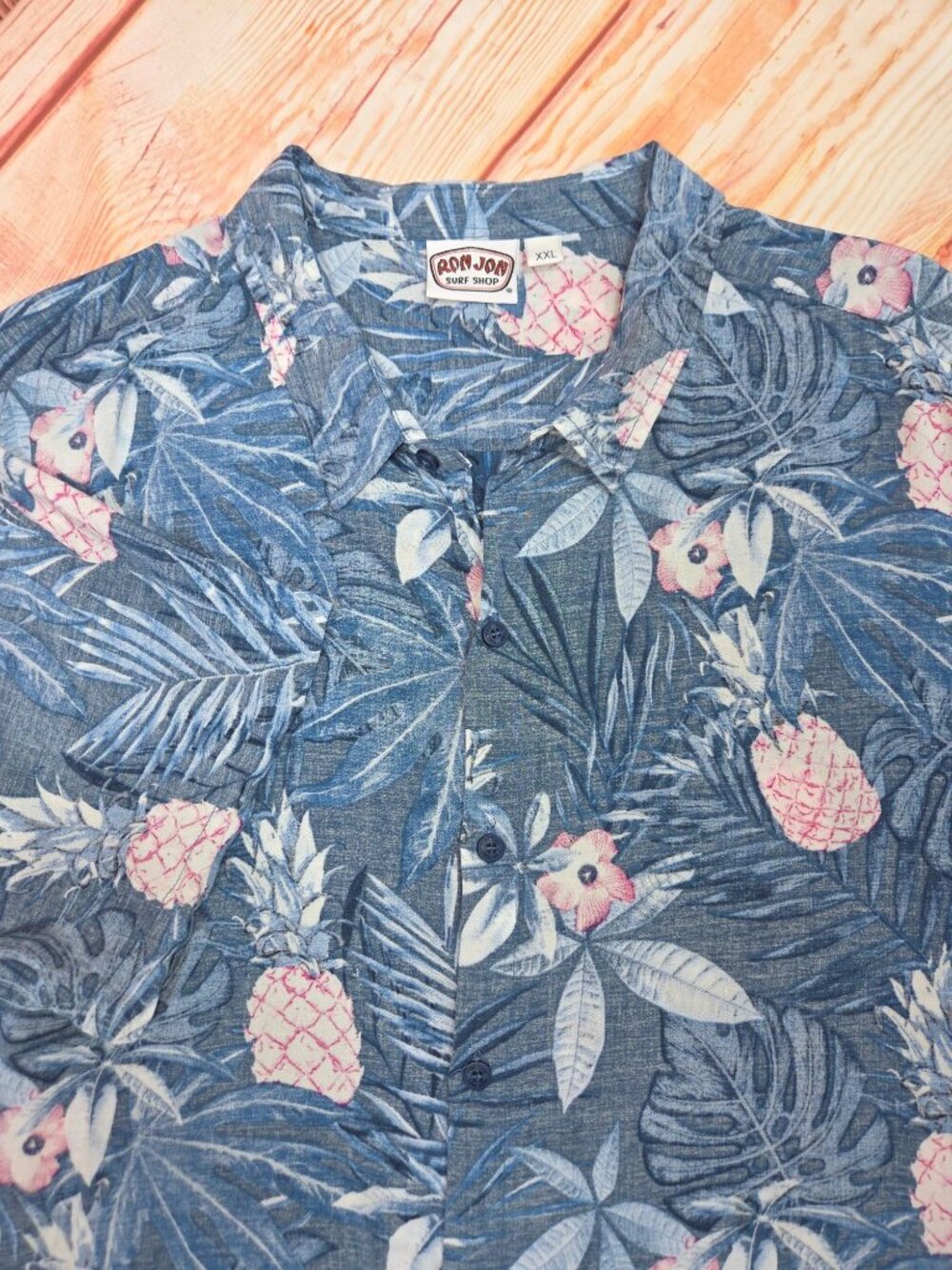 Ron Jon Surf Shop Mens Hawaiian Shirt XXL Pineapple Floral Print